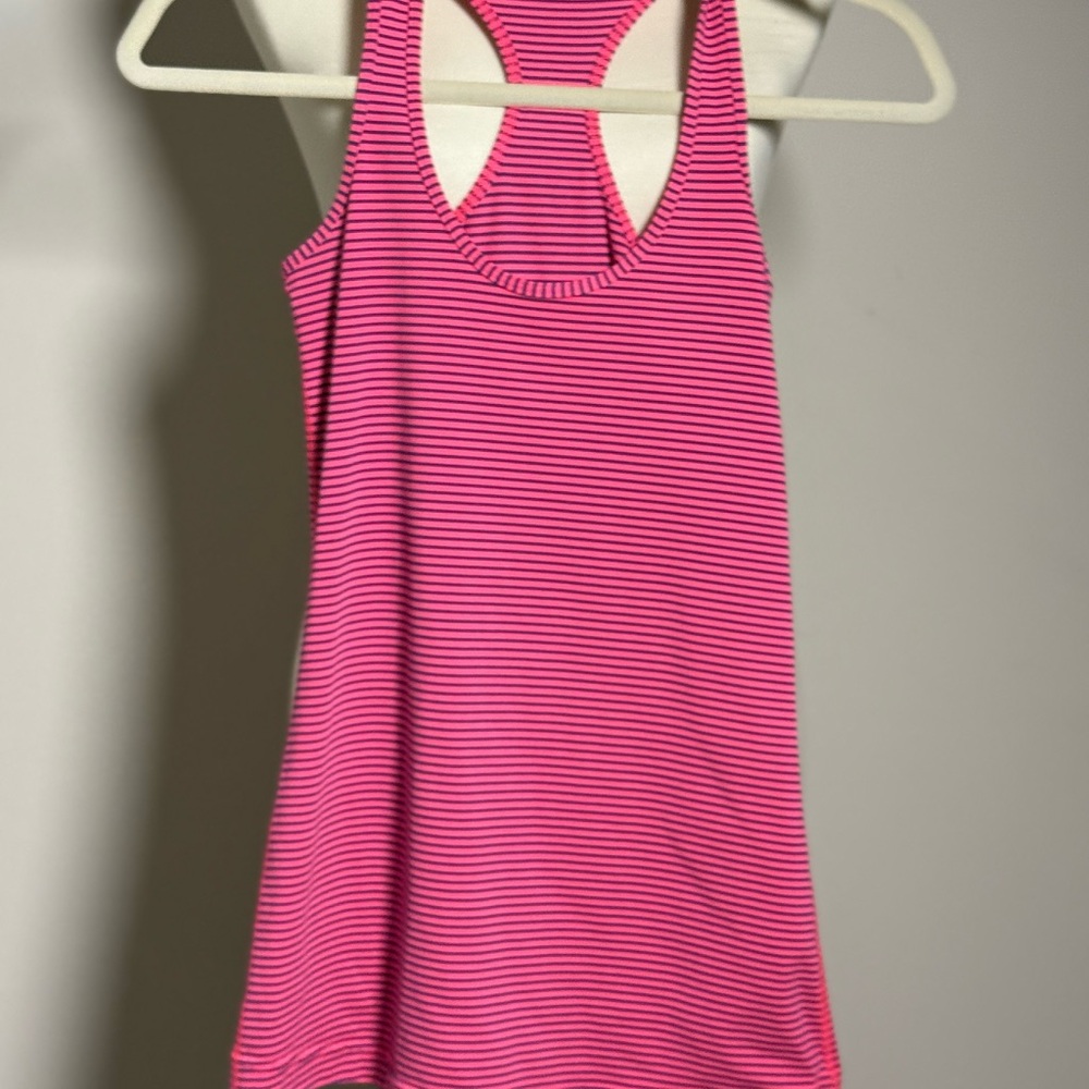 lululemon athletica Pink Striped Tank Top
